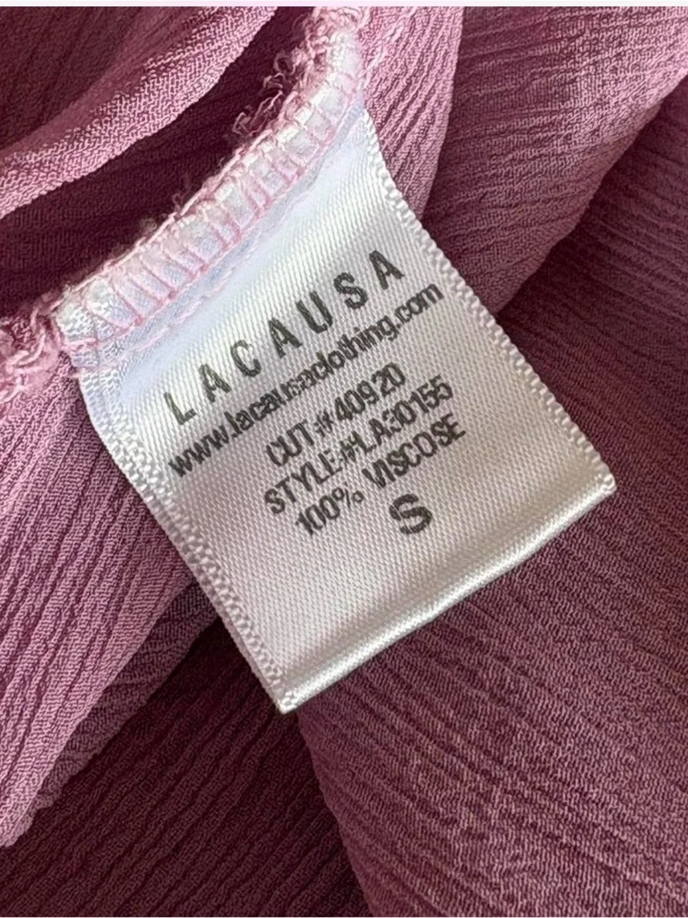 Sheer LACAUSA Lavender V-Neck Flowing Maxi Dress - Picture 5 of 5